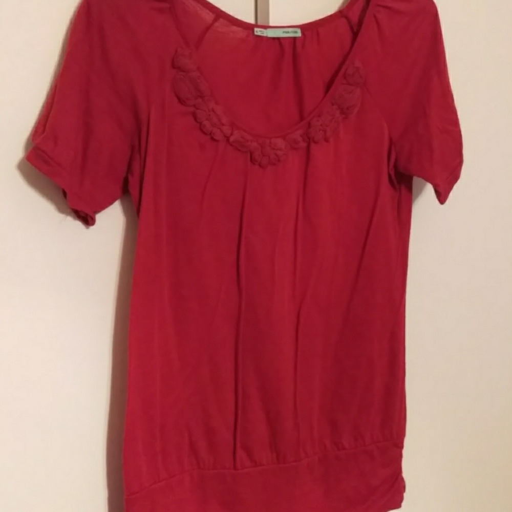 Red Rosette Top